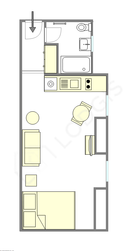 Apartamento Paris 14° - Plano interativo