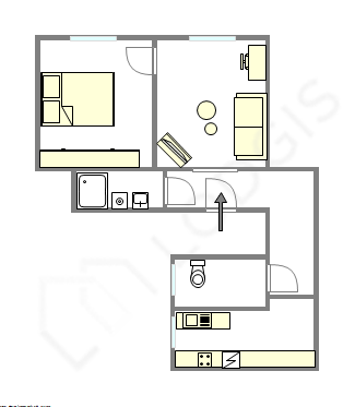 Appartement Paris 15° - Plan interactif