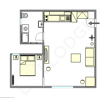 Квартира Париж 3° - Интерактивный план