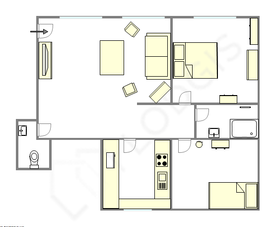 Квартира Montrouge - Интерактивный план