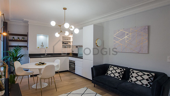 Living room with wooden floor