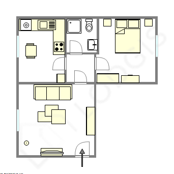 Appartamento Parigi 1° - Piantina interattiva