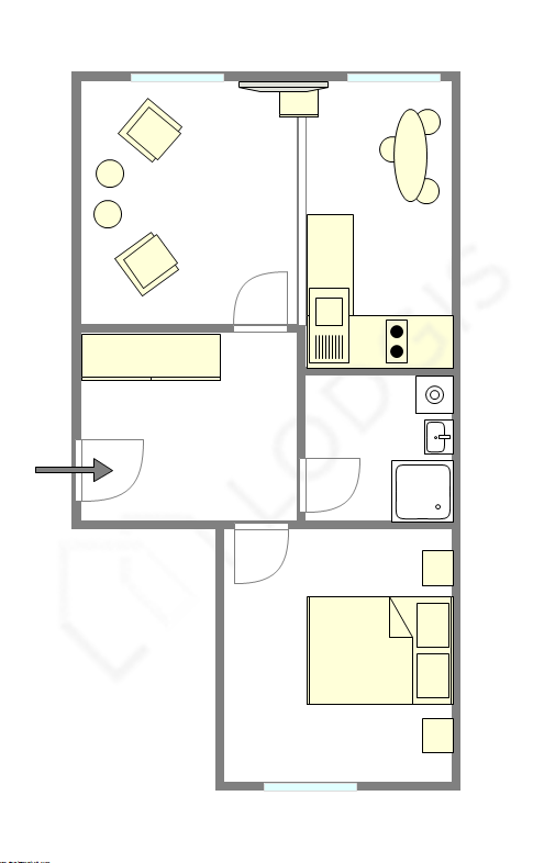 Квартира Париж 8° - Интерактивный план