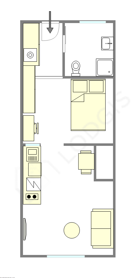 Квартира Париж 1° - Интерактивный план