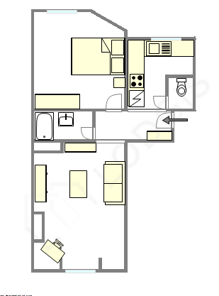 Apartamento Levallois-Perret - Plano interactivo