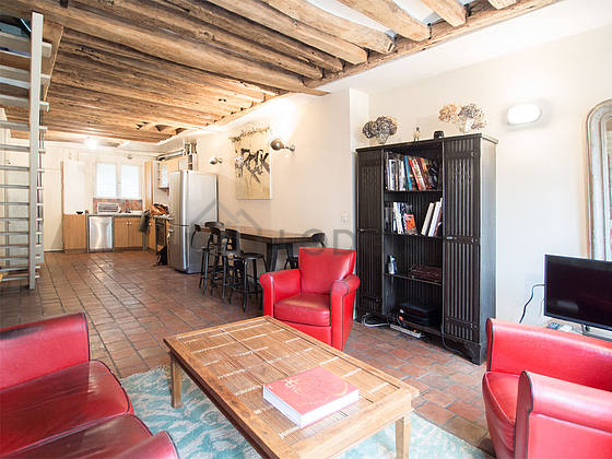 Living room with windows