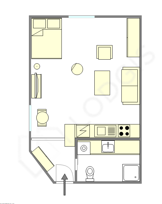 Apartamento Paris 4° - Plano interativo