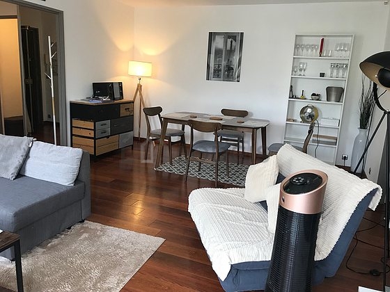 Living room with windows