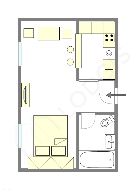 Appartement Paris 5° - Plan interactif