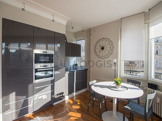 Great kitchen with wooden floor