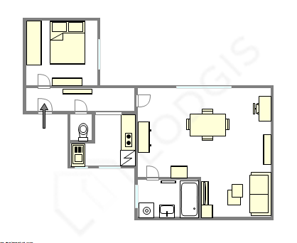 Appartamento Parigi 2° - Piantina interattiva