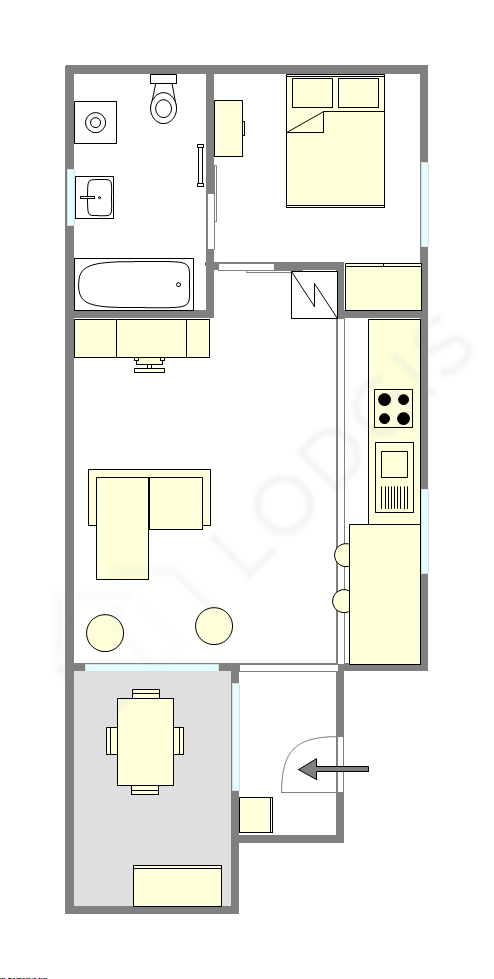 アパルトマン パリ 20区 - レイアウト