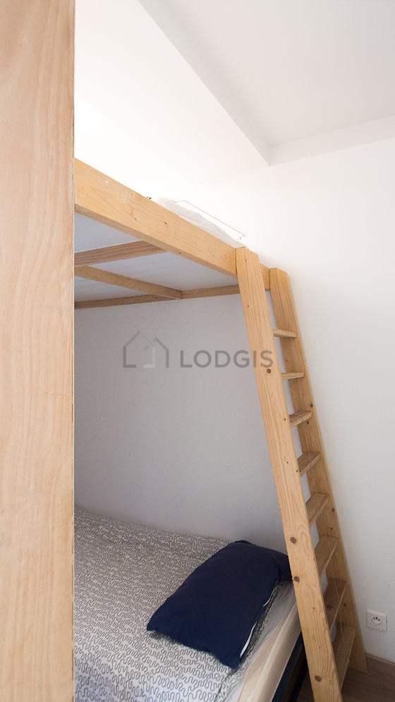 Bedroom with wooden floor