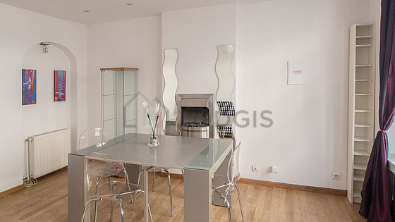 Living room with wooden floor