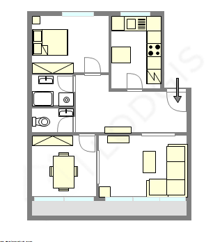 Квартира Париж 16° - Интерактивный план