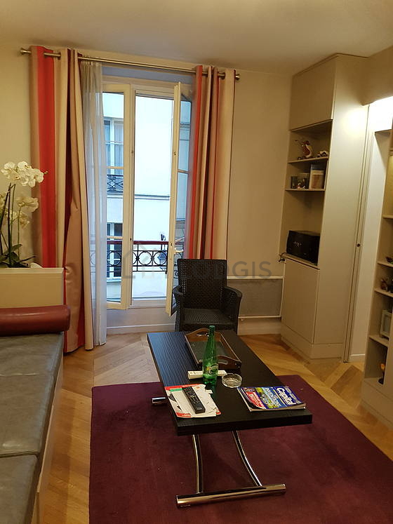 Living room with wooden floor