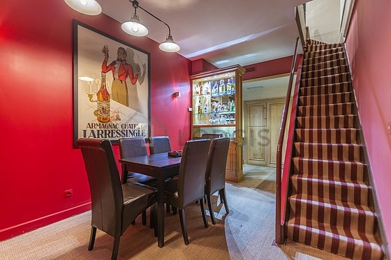 Great dining room with coco floor