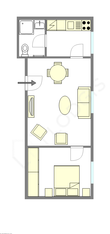Appartement Paris 3° - Plan interactif