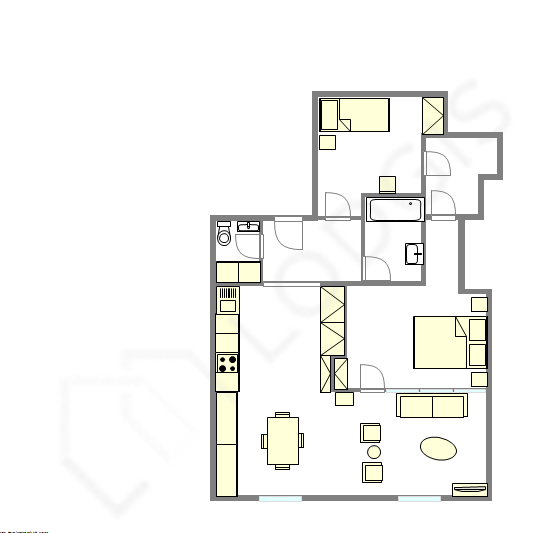 Apartment Paris 6° - Interactive plan