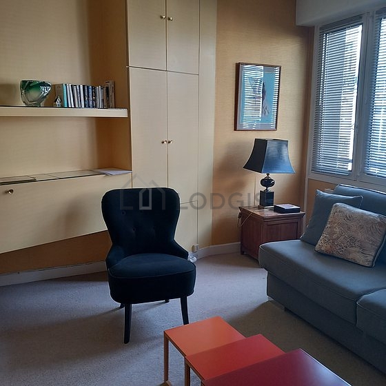 Living room with the carpeting floor