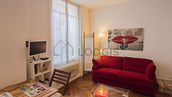 Living room with windows