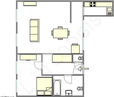 Apartment Paris 4° - Interactive plan