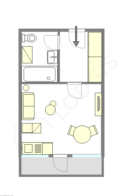 Appartement Paris 8° - Plan interactif