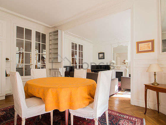 Dining room with windows
