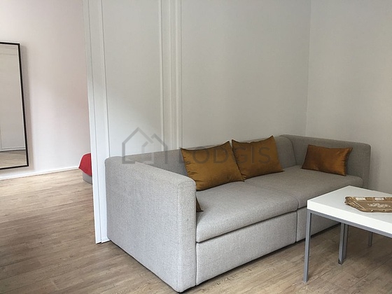 Living room with wooden floor