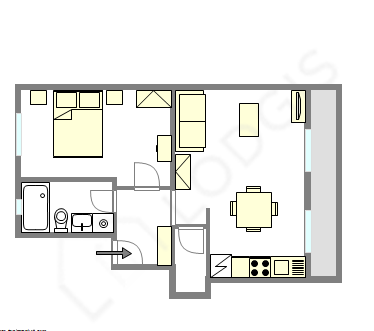 Apartamento París 18° - Plano interactivo