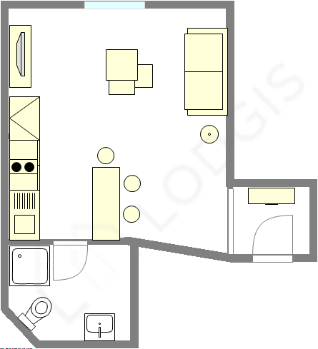 公寓 巴黎9区 - 平面图