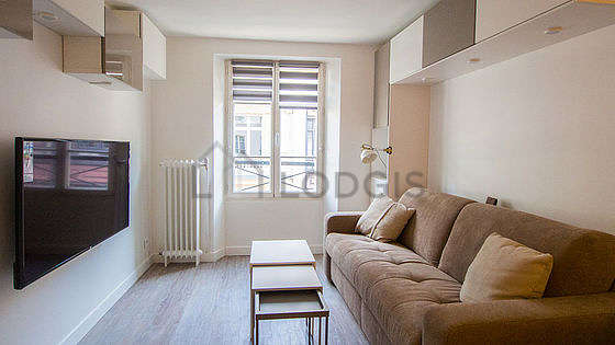 Very quiet living room furnished with 1 sofabed(s) of 0cm, tv, wardrobe, cupboard