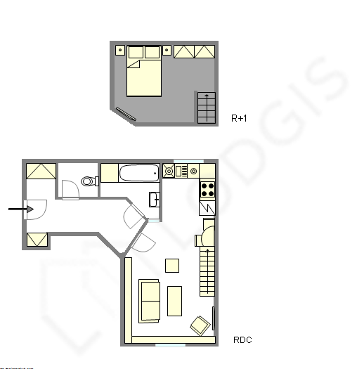 Apartment Paris 3° - Interactive plan