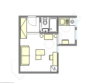 Квартира Париж 6° - Интерактивный план