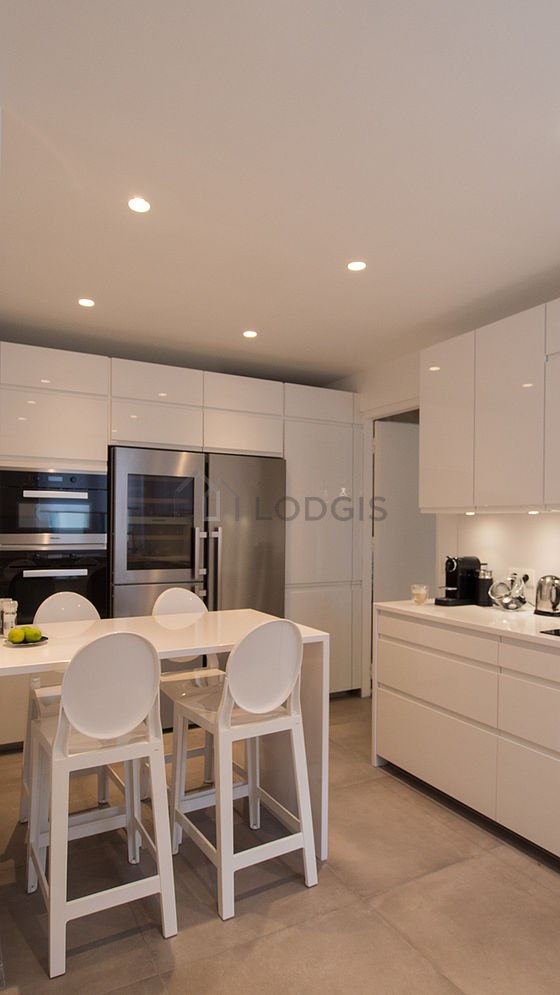 Kitchen with double-glazed windows