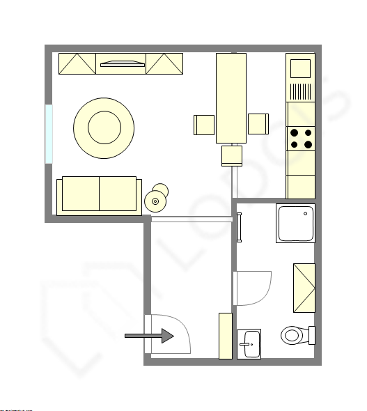 Appartement Paris 17° - Plan interactif