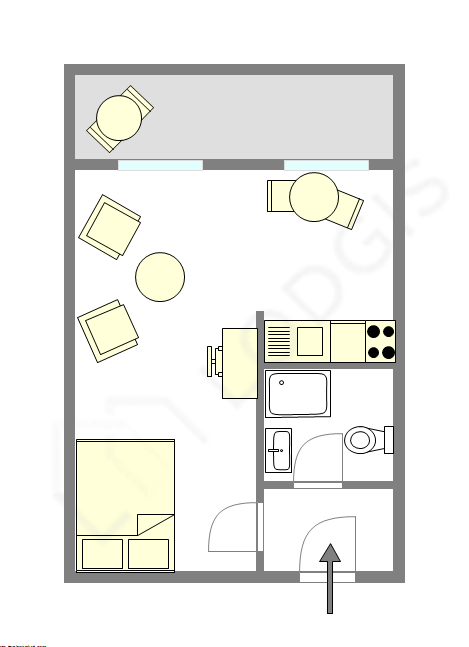 Квартира Lyon 8° - Интерактивный план