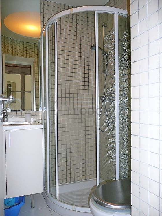 Bathroom with tile floor
