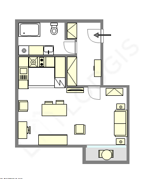 Apartamento Paris 12° - Plano interativo