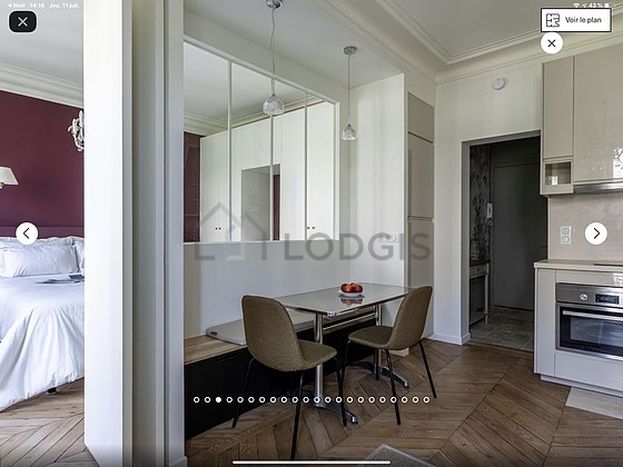 Living room with windows