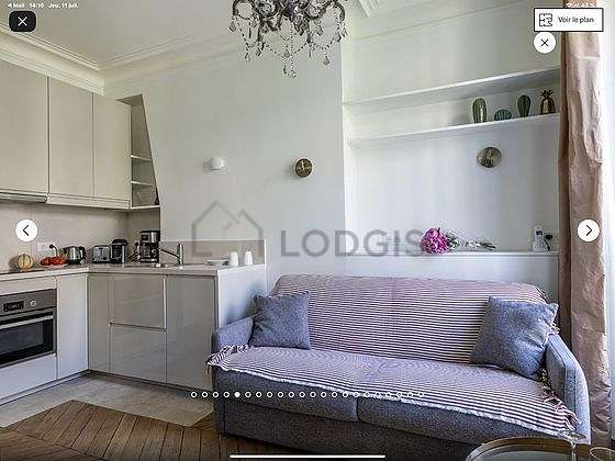 Very quiet living room furnished with 1 sofabed(s) of 140cm, tv, 1 armchair(s), 1 chair(s)