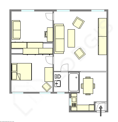 Apartment Paris 11° - Interactive plan
