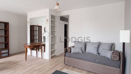 Living room with wooden floor