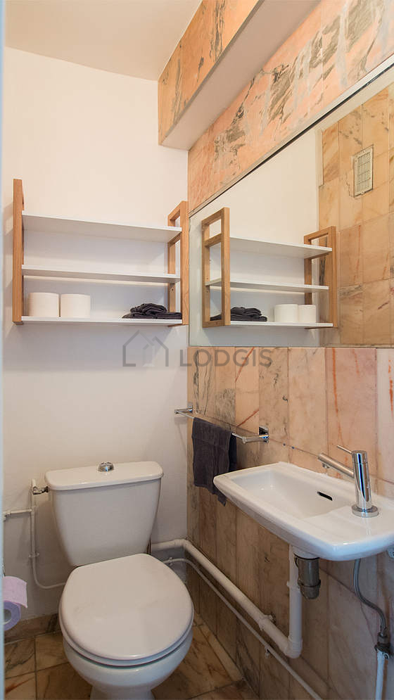 Toilets separated from the bathroom