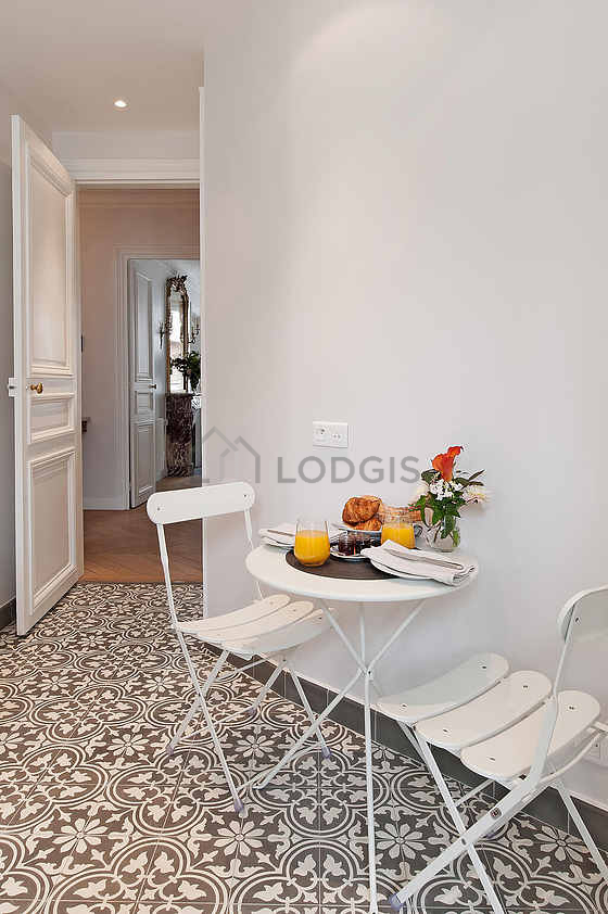 Kitchen equipped with crockery