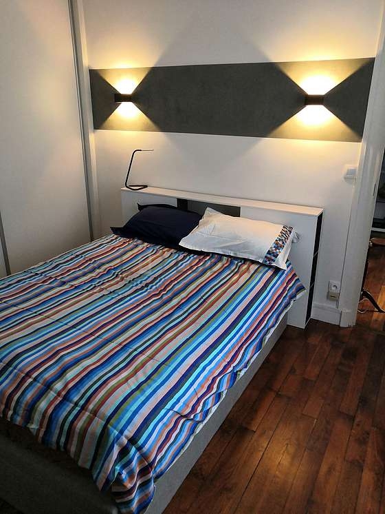 Bedroom with wooden floor