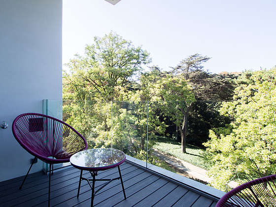 Balcony facing due west