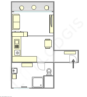 Appartement Paris 14° - Plan interactif