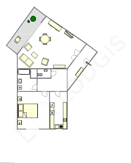 Квартира Suresnes - Интерактивный план