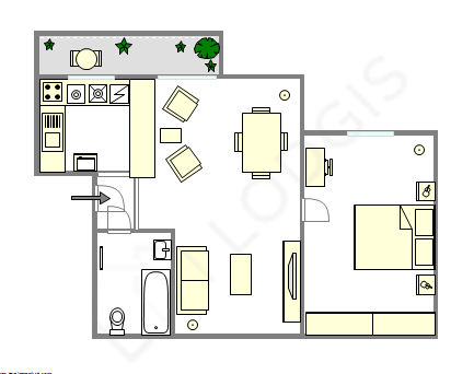 Apartment Paris 12° - Interactive plan
